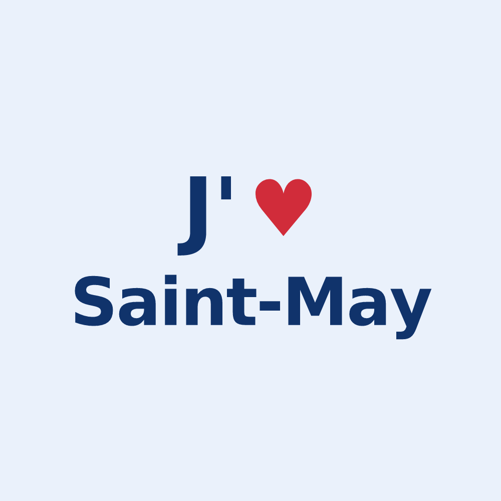Sticker personnalisé Saint-May — design J'aime Saint-May