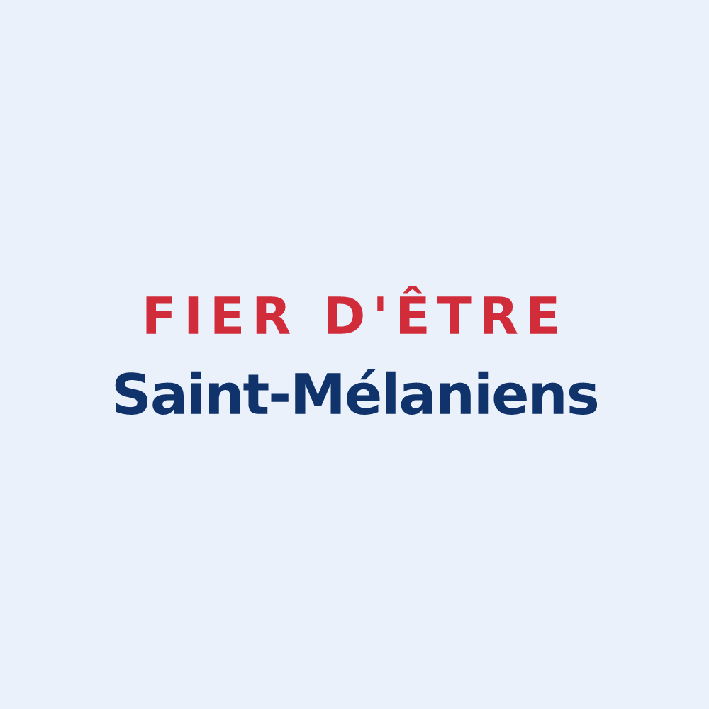 Sticker « Fier d'être Saint-Mélaniens » — design pour Saint-Mélany