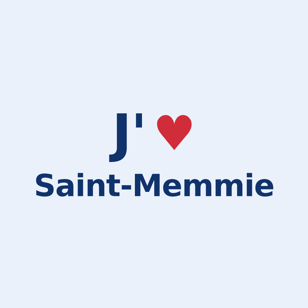 Sticker personnalisé Saint-Memmie — design J'aime Saint-Memmie