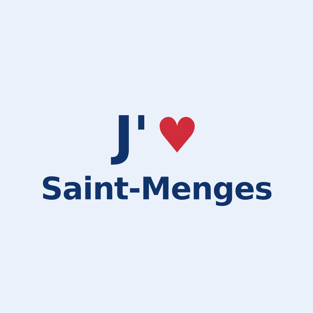 Sticker personnalisé Saint-Menges — design J'aime Saint-Menges