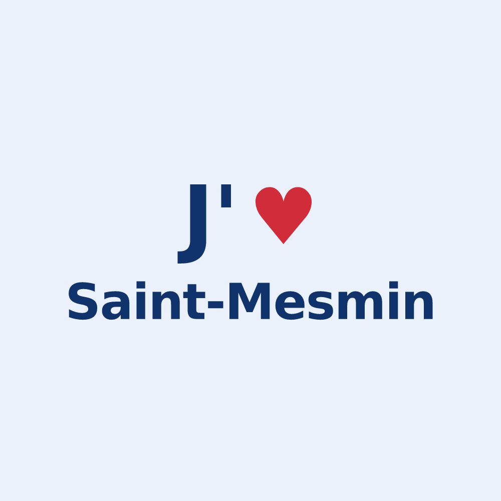 Sticker personnalisé Saint-Mesmin — design J'aime Saint-Mesmin