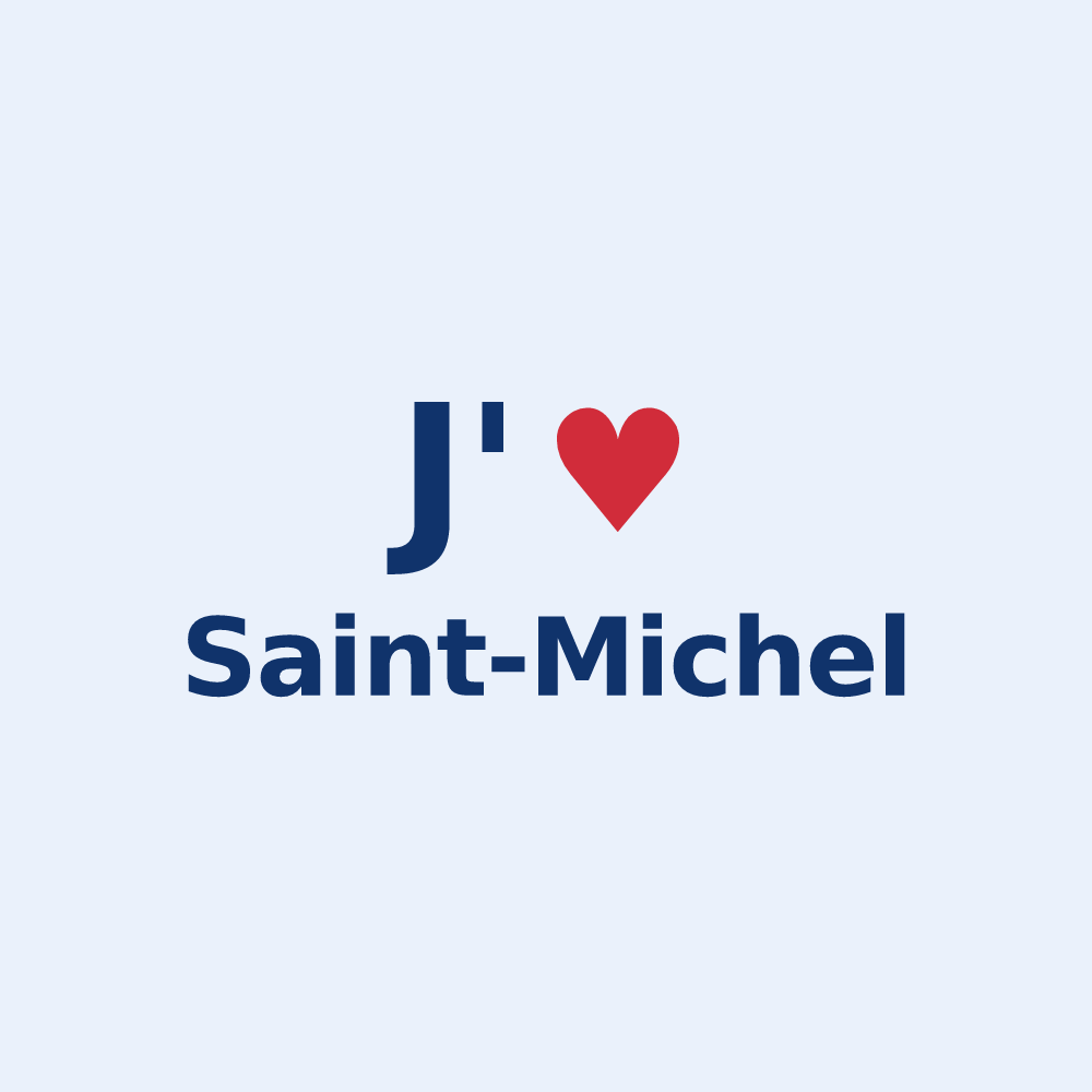 Sticker personnalisé Saint-Michel — design J'aime Saint-Michel