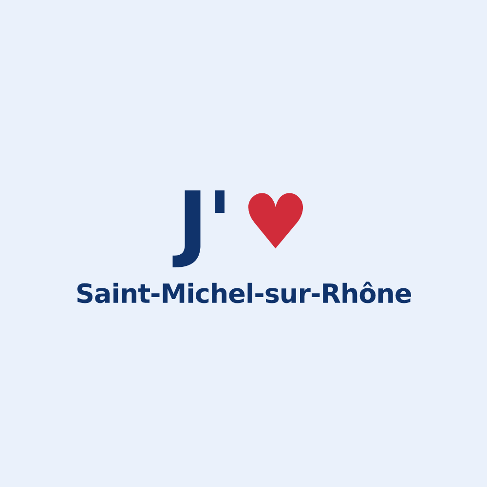 Sticker personnalisé Saint-Michel-sur-Rhône — design J'aime Saint-Michel-sur-Rhône