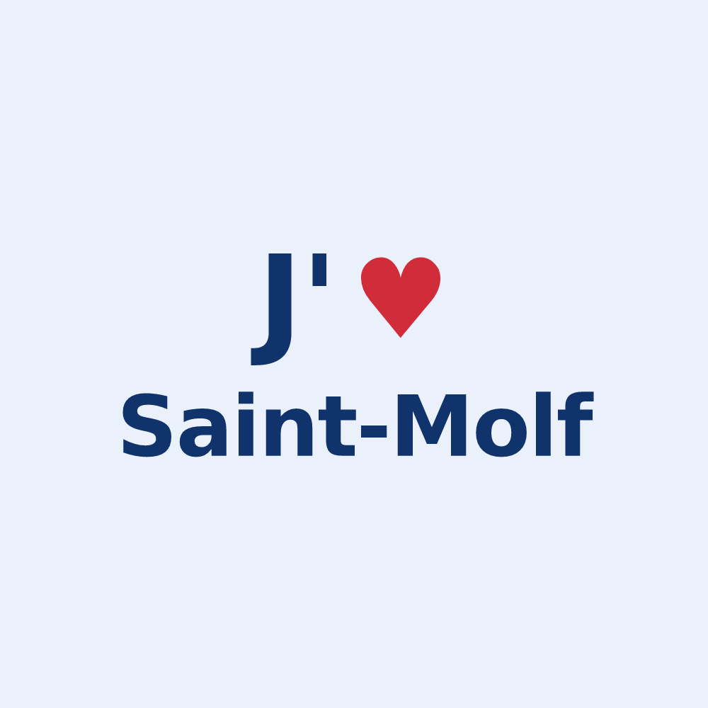 Sticker personnalisé Saint-Molf — design J'aime Saint-Molf