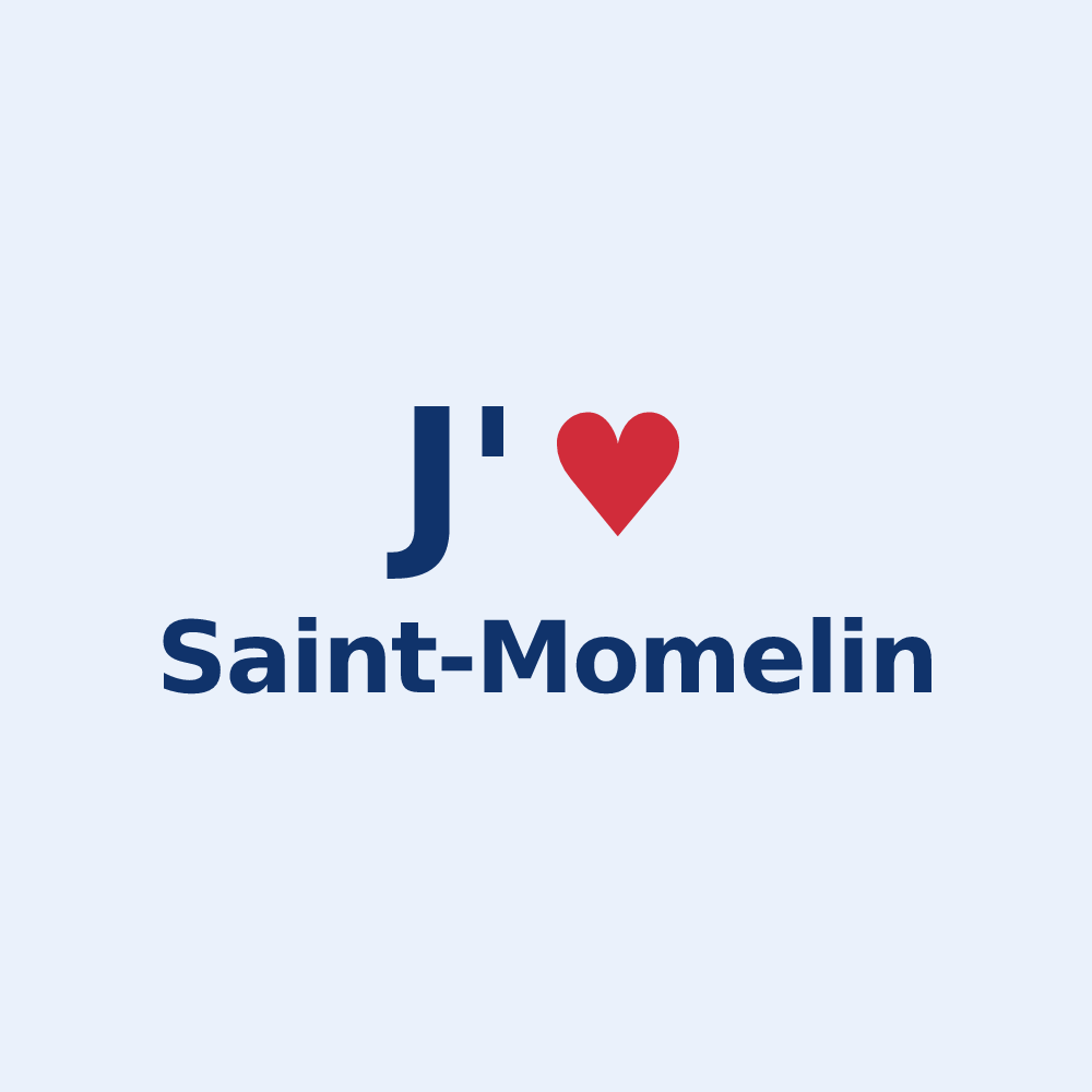 Sticker personnalisé Saint-Momelin — design J'aime Saint-Momelin