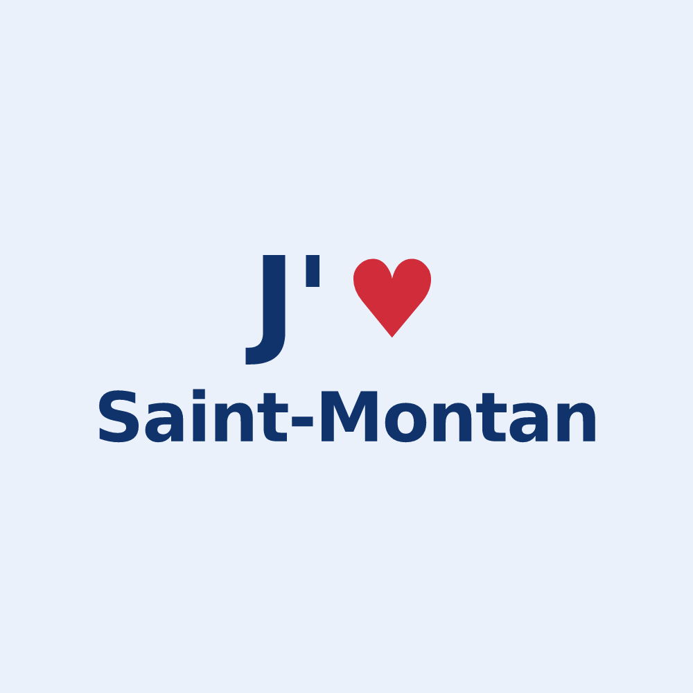 Sticker personnalisé Saint-Montan — design J'aime Saint-Montan