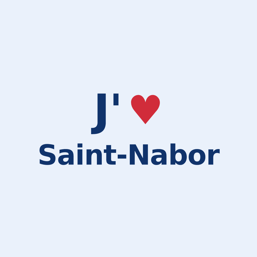 Sticker personnalisé Saint-Nabor — design J'aime Saint-Nabor