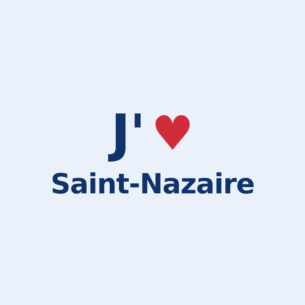 Sticker personnalisé Saint-Nazaire — design J'aime Saint-Nazaire