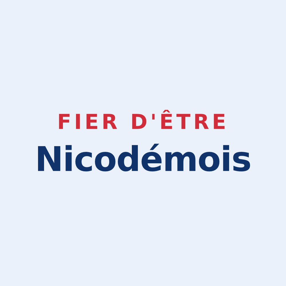 Sticker « Fier d'être Nicodémois » — design pour Saint-Nicodème