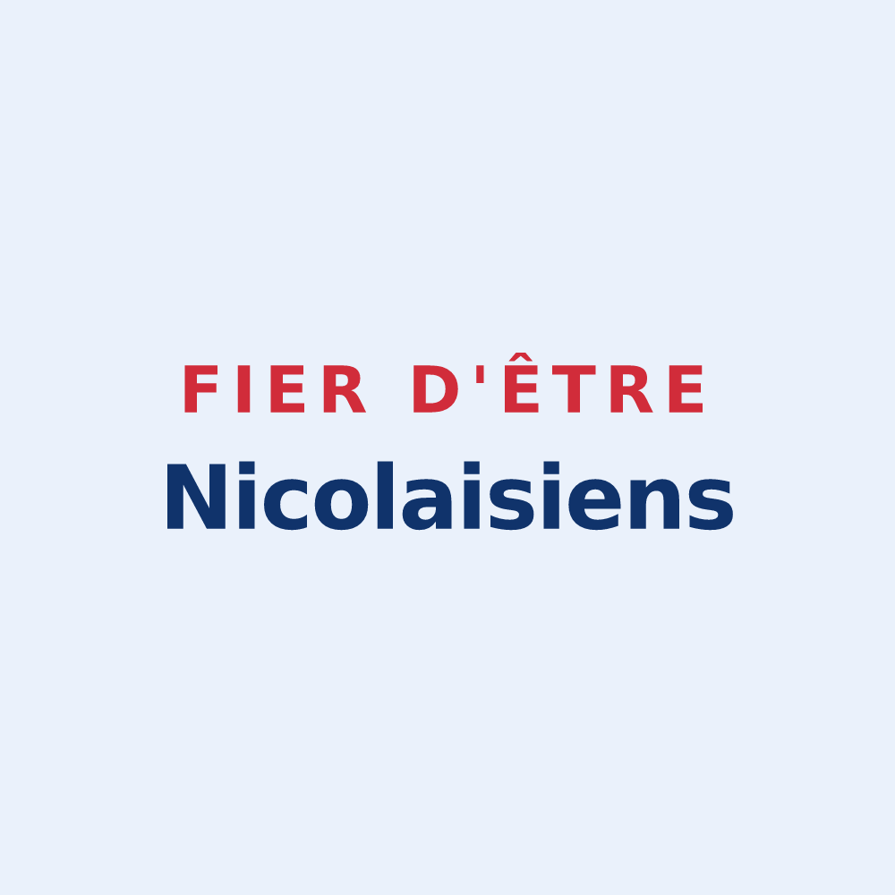 Sticker « Fier d'être Nicolaisiens » — design pour Saint-Nicolas-d'Aliermont
