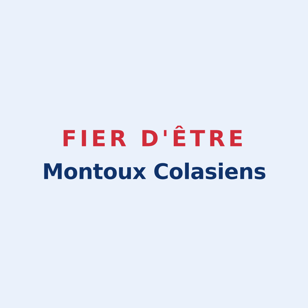 Sticker « Fier d'être Montoux Colasiens » — design pour Saint-Nicolas-des-Motets