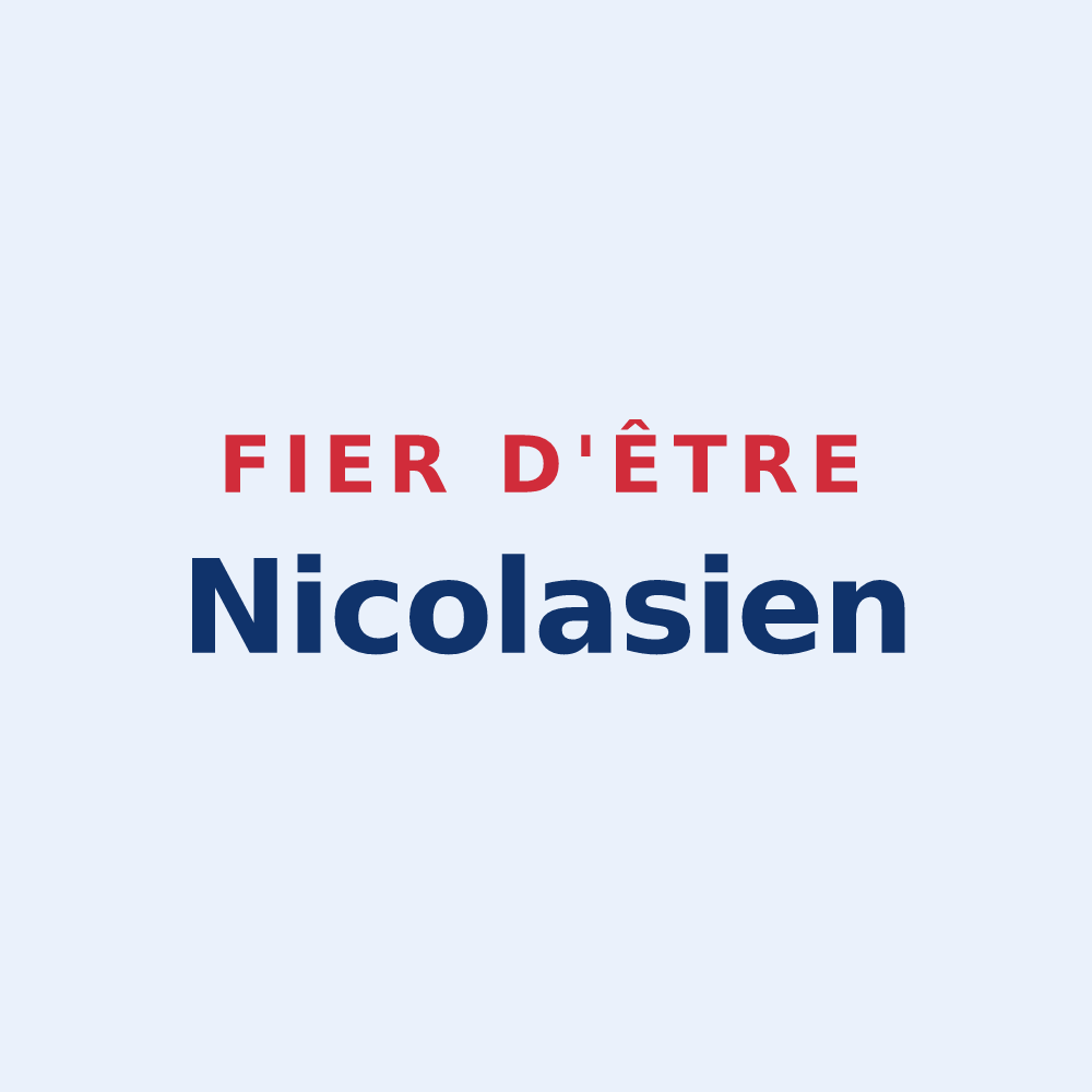Sticker « Fier d'être Nicolasien » — design pour Saint-Nicolas-du-Tertre