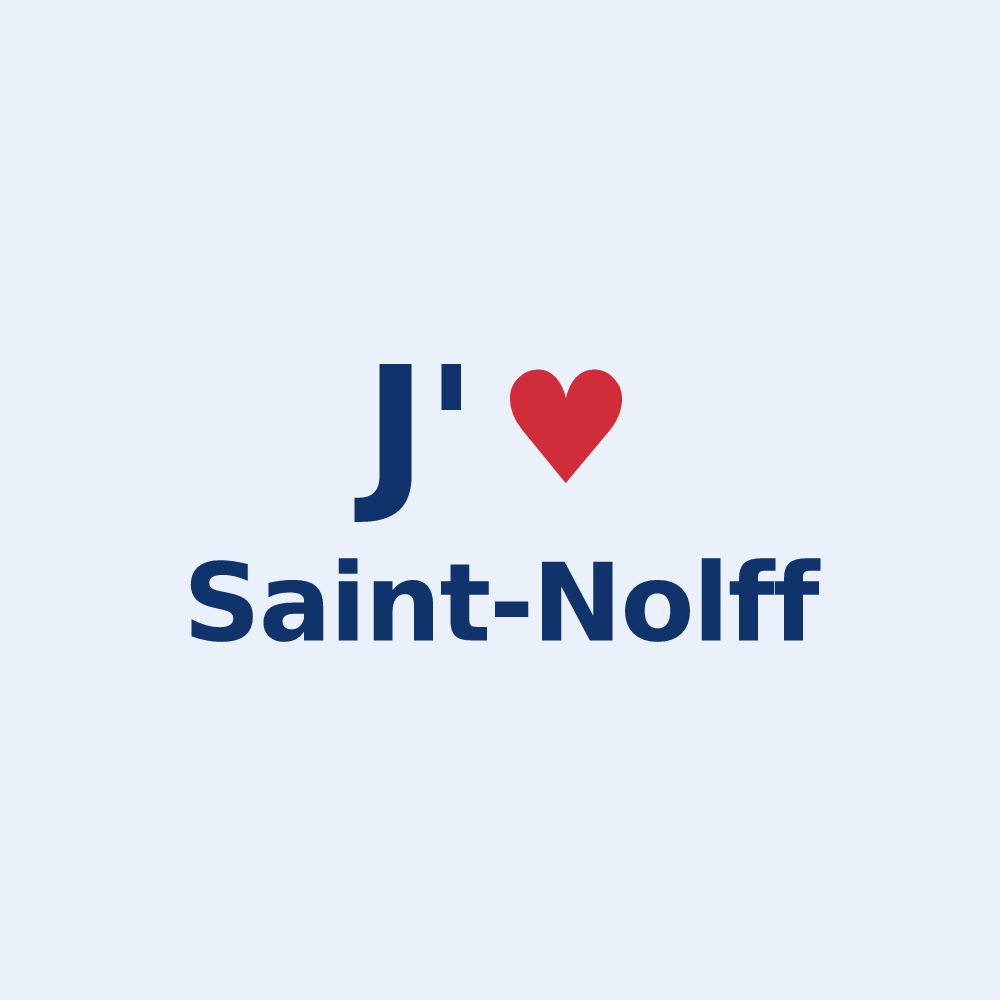 Sticker personnalisé Saint-Nolff — design J'aime Saint-Nolff