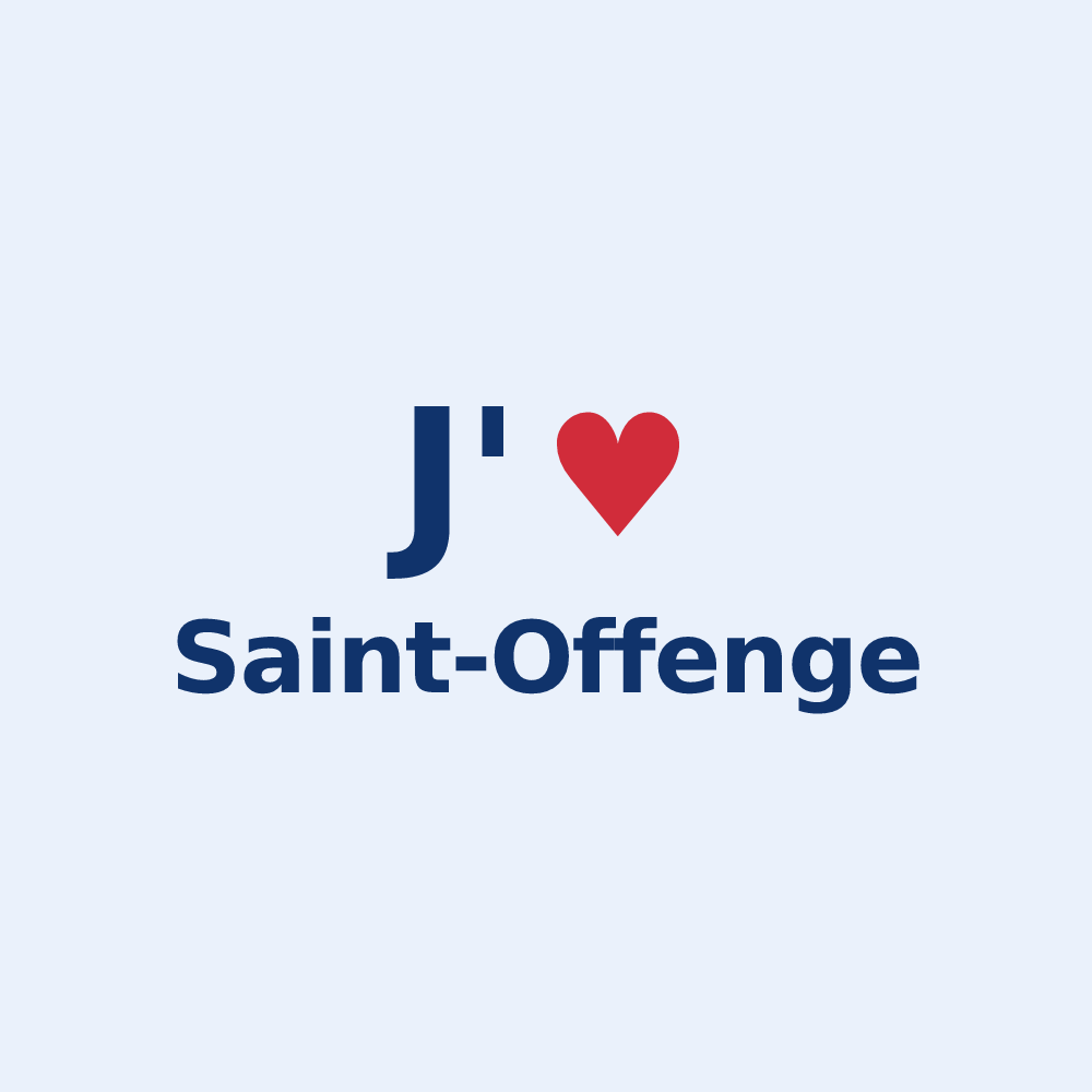 Sticker personnalisé Saint-Offenge — design J'aime Saint-Offenge