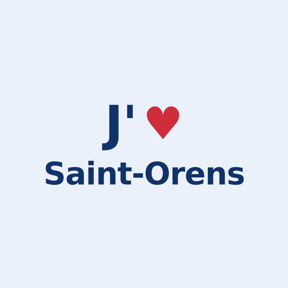 Sticker personnalisé Saint-Orens — design J'aime Saint-Orens