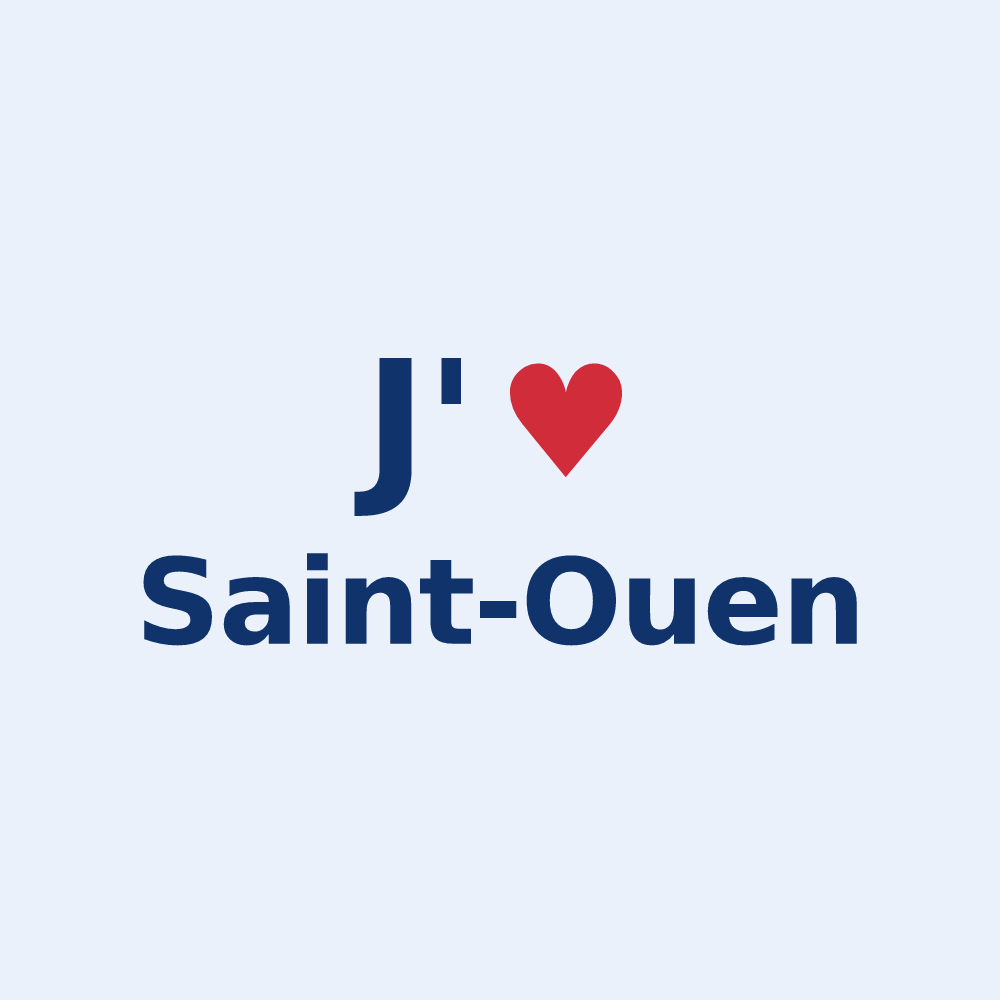 Sticker personnalisé Saint-Ouen — design J'aime Saint-Ouen