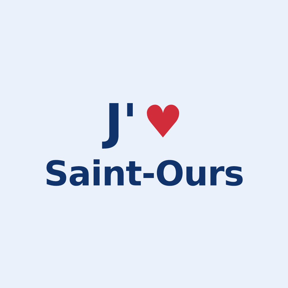 Sticker personnalisé Saint-Ours — design J'aime Saint-Ours