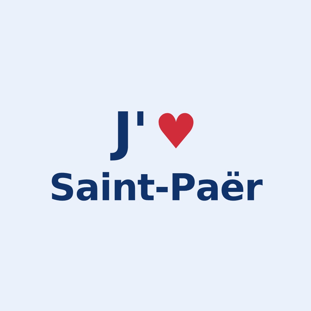 Sticker personnalisé Saint-Paër — design J'aime Saint-Paër