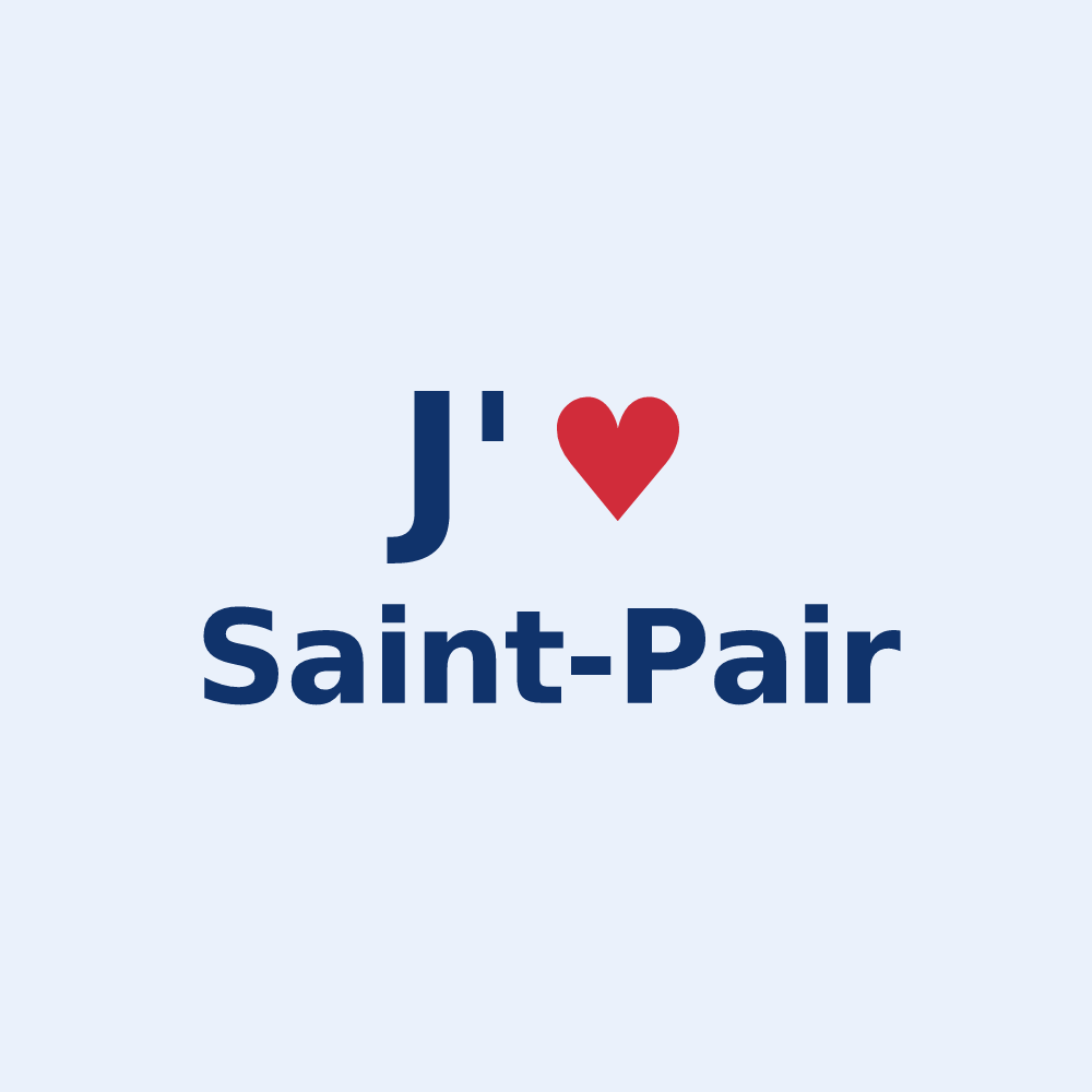 Sticker personnalisé Saint-Pair — design J'aime Saint-Pair