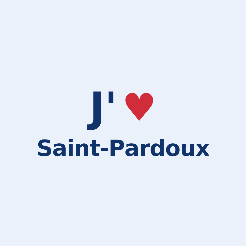 Sticker personnalisé Saint-Pardoux — design J'aime Saint-Pardoux