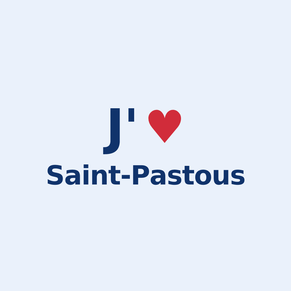 Sticker personnalisé Saint-Pastous — design J'aime Saint-Pastous
