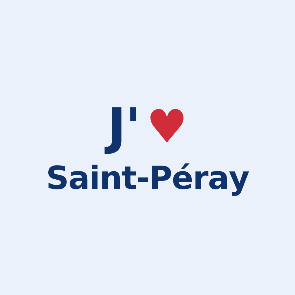 Sticker personnalisé Saint-Péray — design « J'aime Saint-Péray » imprimé sur le sticker