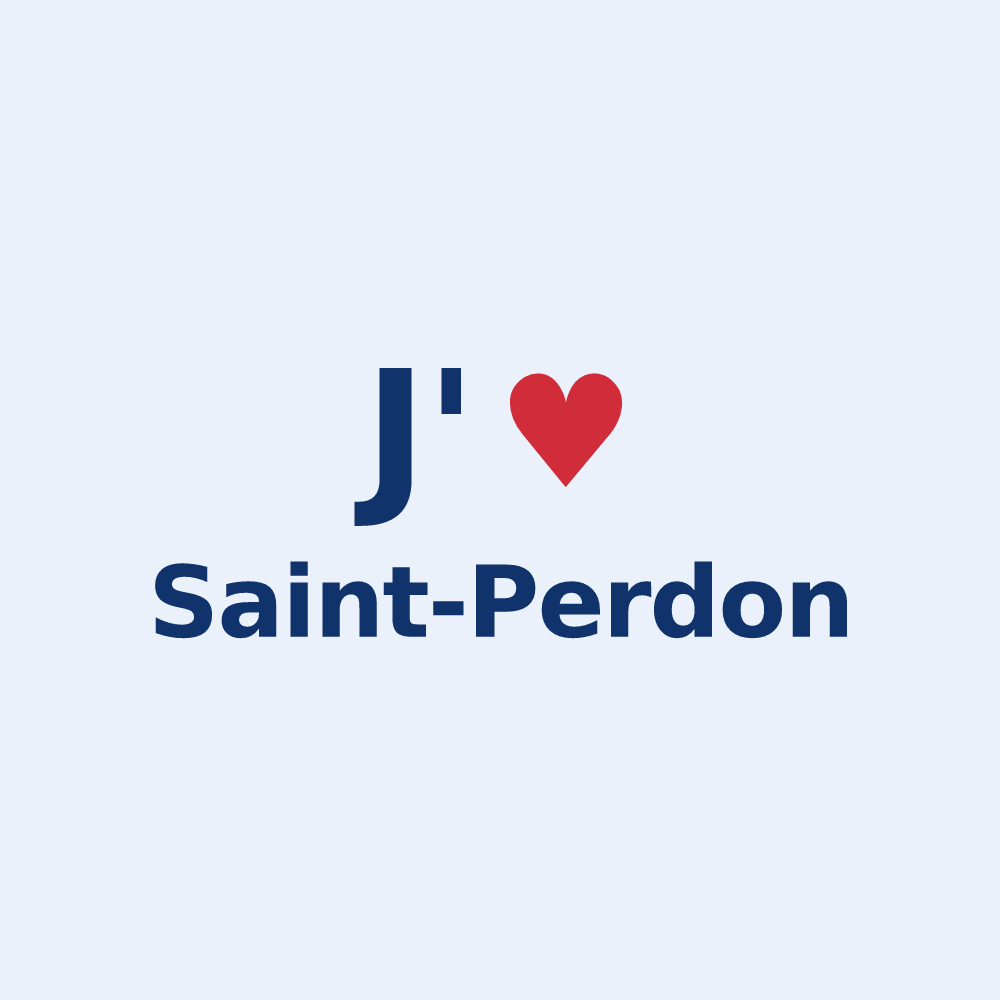 Sticker personnalisé Saint-Perdon — design J'aime Saint-Perdon