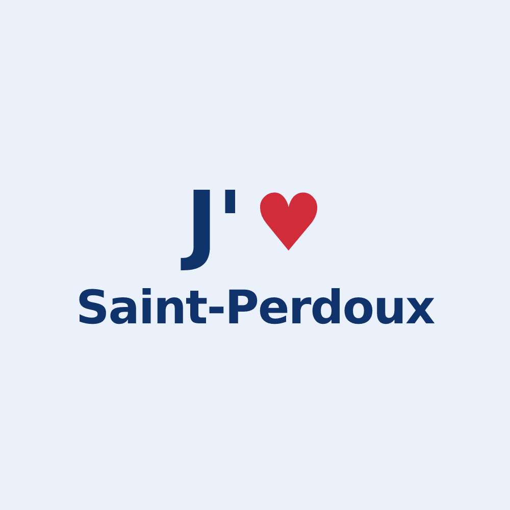 Sticker personnalisé Saint-Perdoux — design J'aime Saint-Perdoux