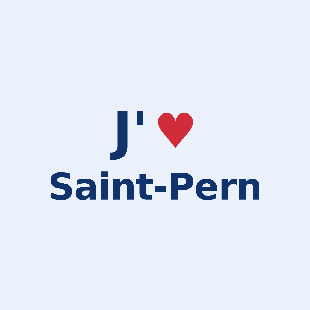 Sticker personnalisé Saint-Pern — design J'aime Saint-Pern