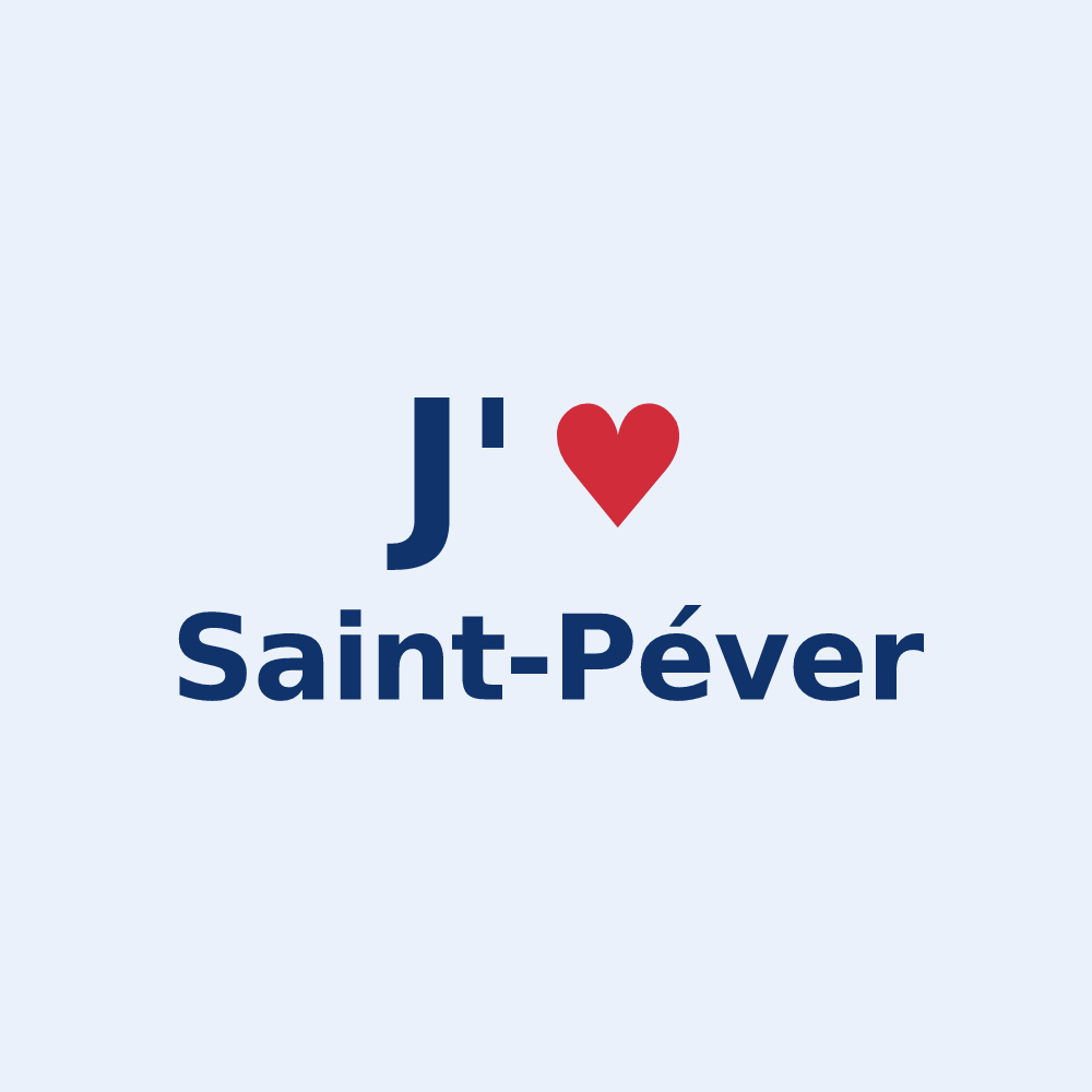 Sticker personnalisé Saint-Péver — design J'aime Saint-Péver