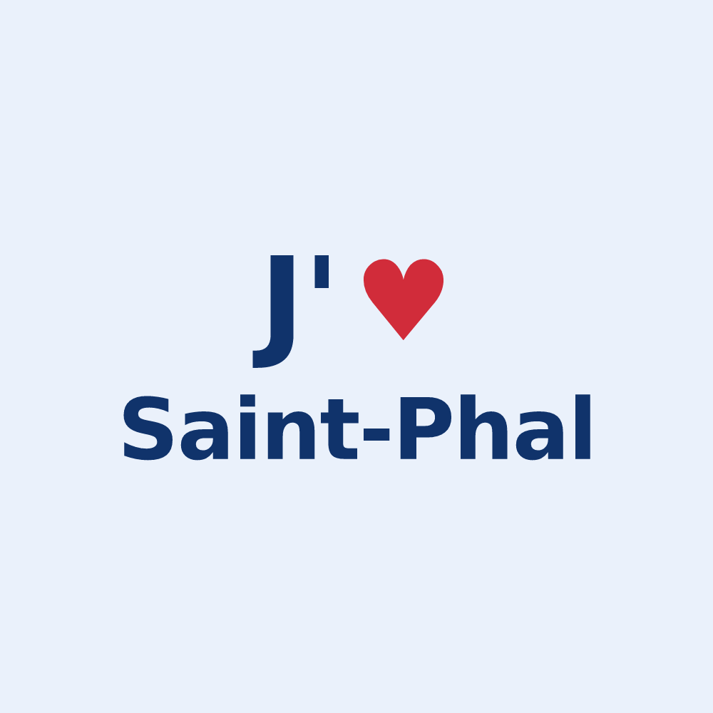 Sticker personnalisé Saint-Phal — design J'aime Saint-Phal