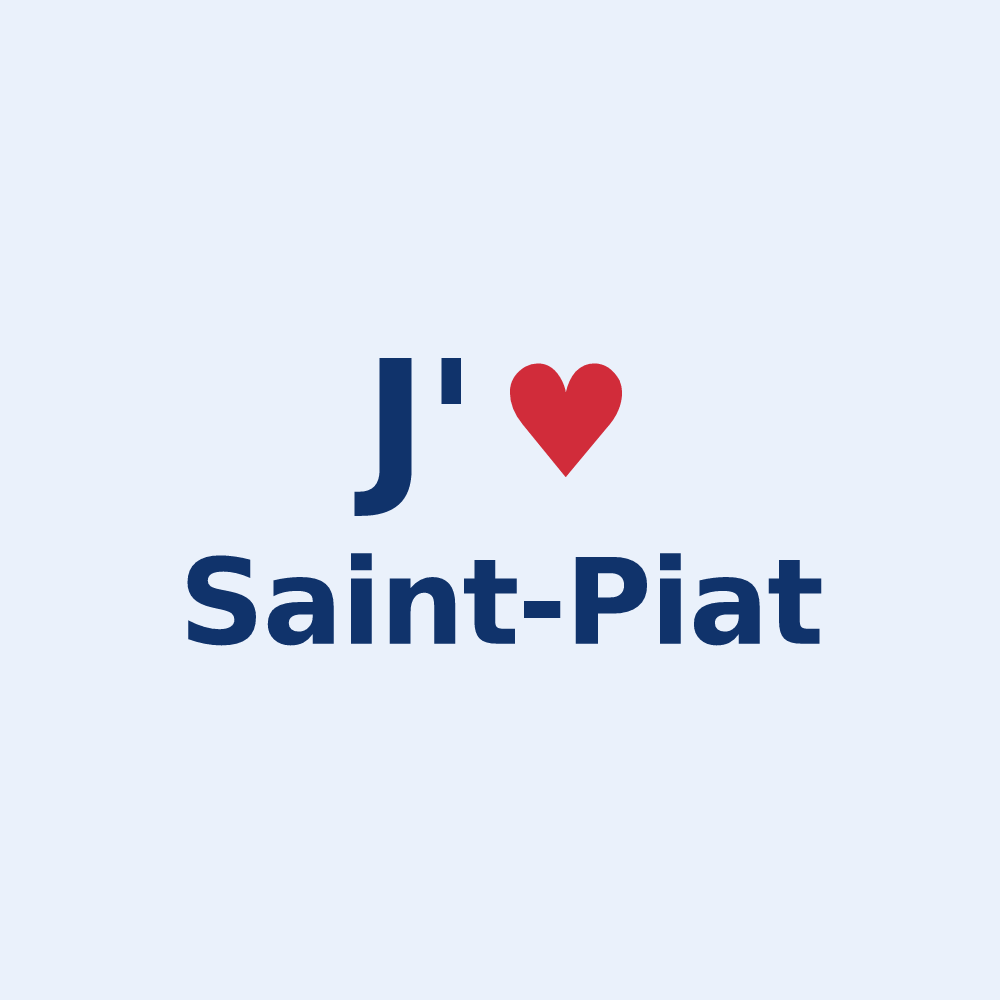 Sticker personnalisé Saint-Piat — design J'aime Saint-Piat