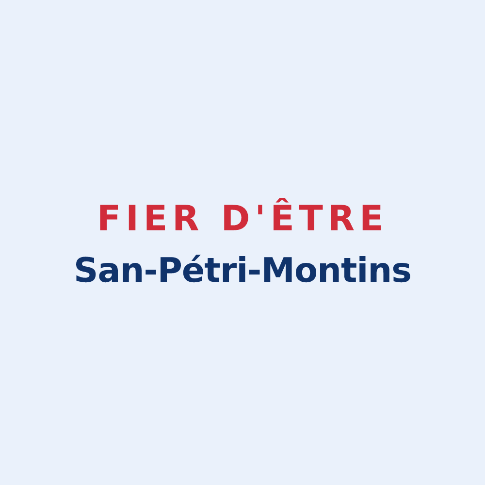 Sticker « Fier d'être San-Pétri-Montins » — design pour Saint-Pierre-du-Mont