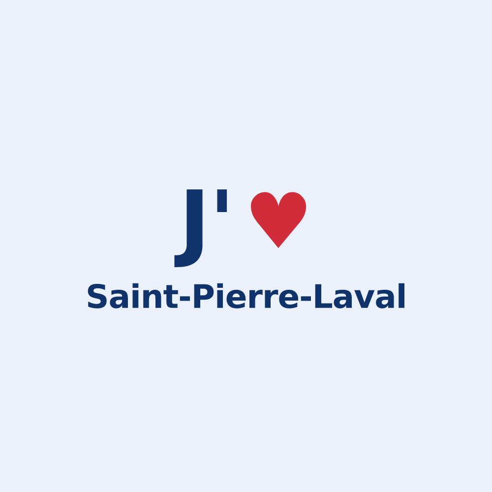 Sticker personnalisé Saint-Pierre-Laval — design J'aime Saint-Pierre-Laval