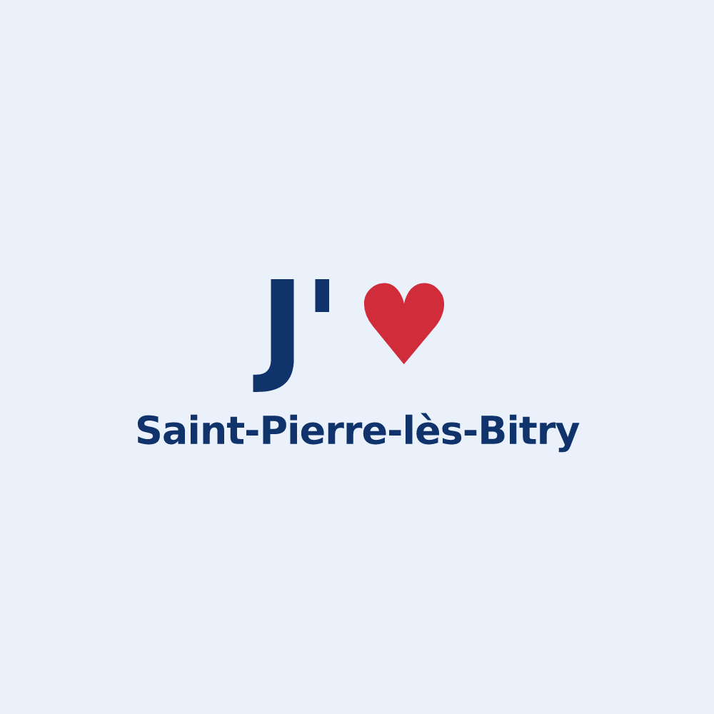 Sticker personnalisé Saint-Pierre-lès-Bitry — design J'aime Saint-Pierre-lès-Bitry