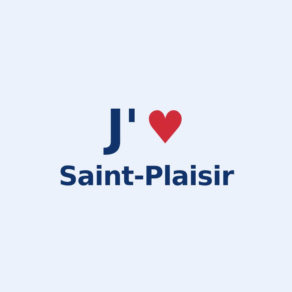 Sticker personnalisé Saint-Plaisir — design J'aime Saint-Plaisir