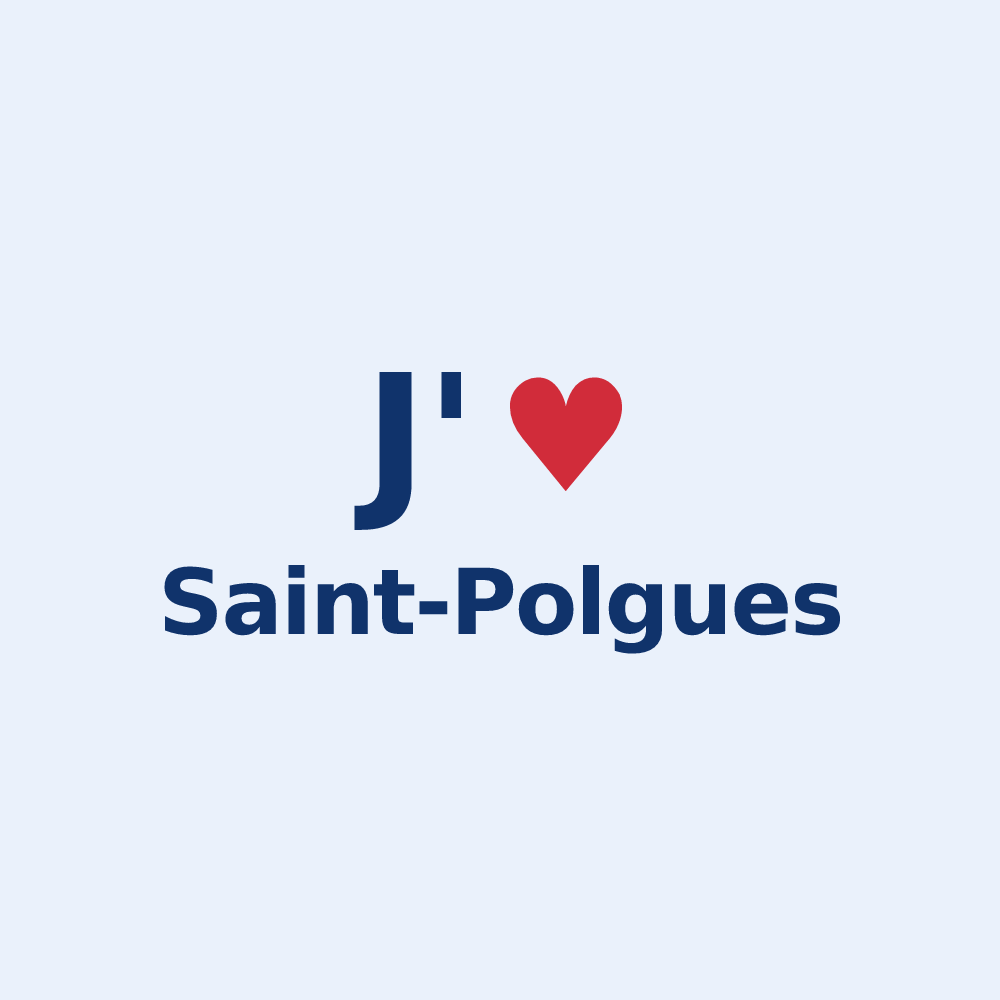 Sticker personnalisé Saint-Polgues — design J'aime Saint-Polgues