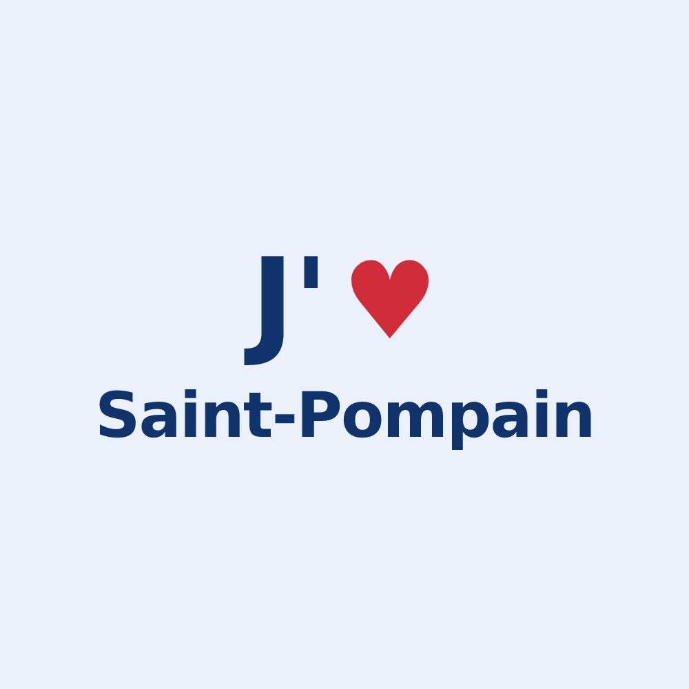 Sticker personnalisé Saint-Pompain — design J'aime Saint-Pompain