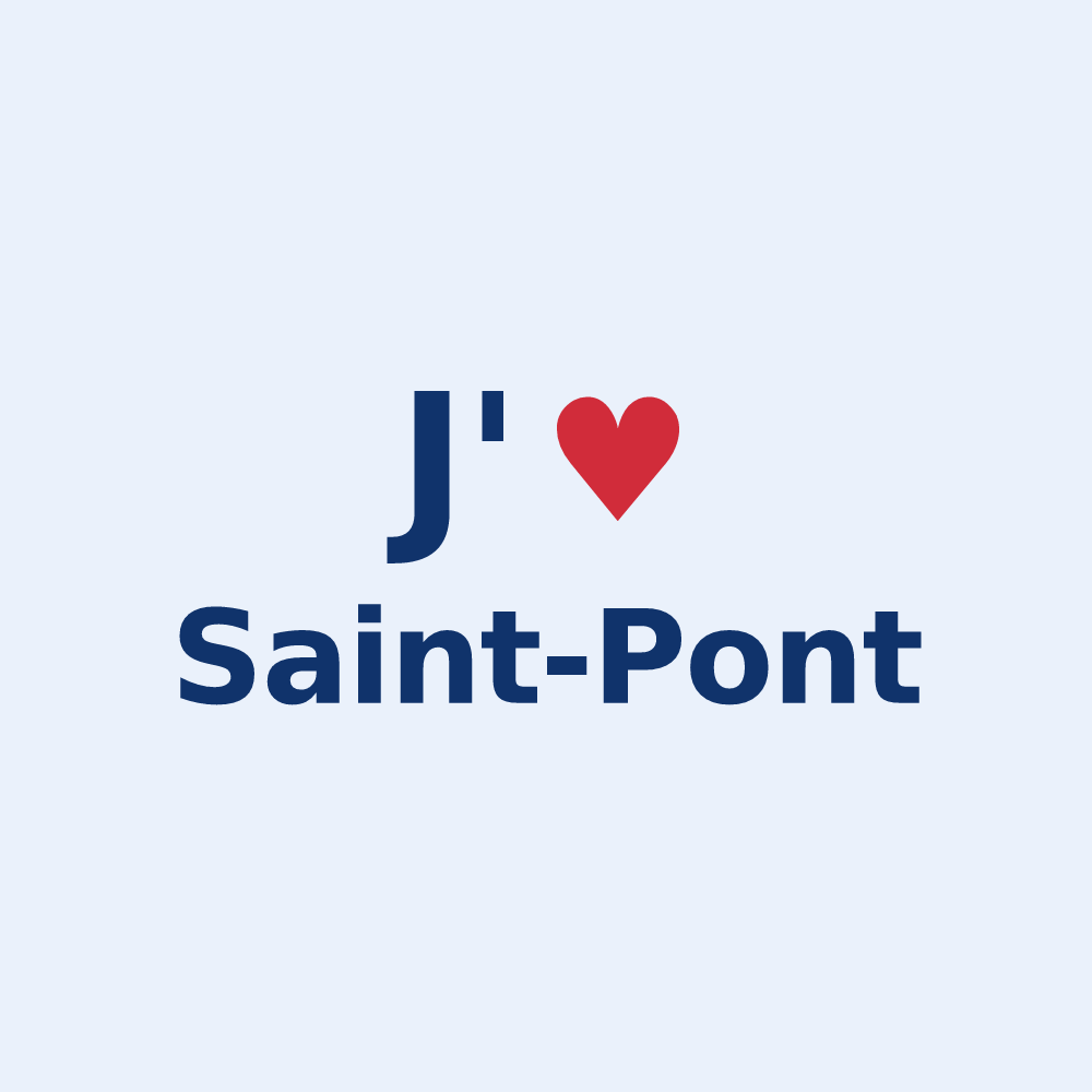 Sticker personnalisé Saint-Pont — design J'aime Saint-Pont