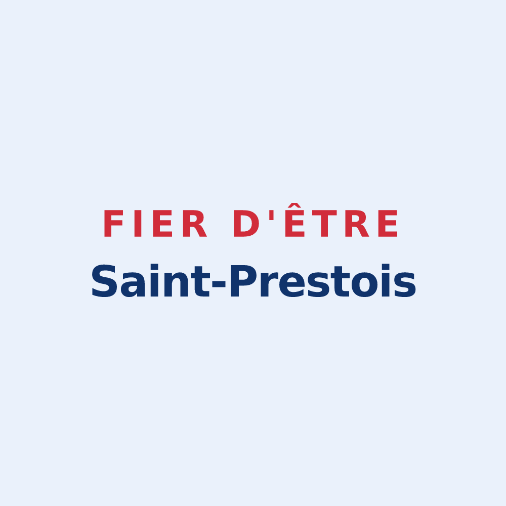 Sticker « Fier d'être Saint-Prestois » — design pour Saint-Prest