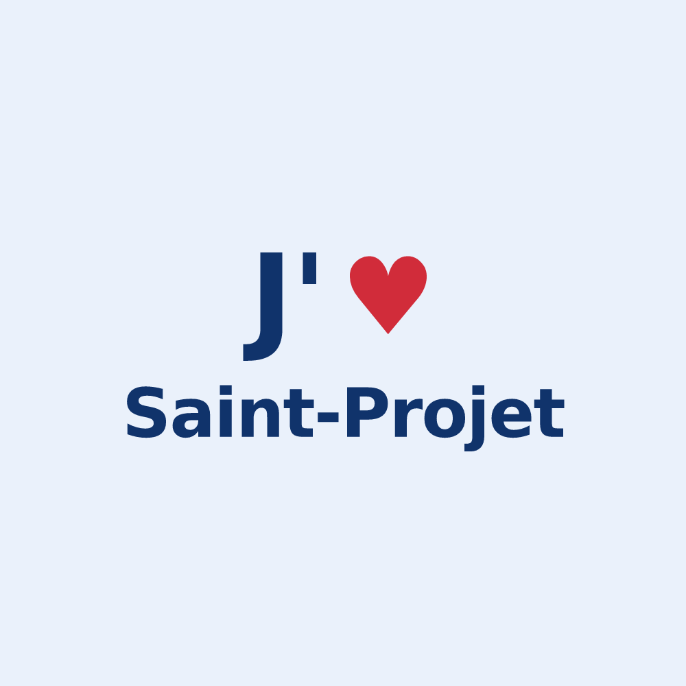 Sticker personnalisé Saint-Projet — design J'aime Saint-Projet