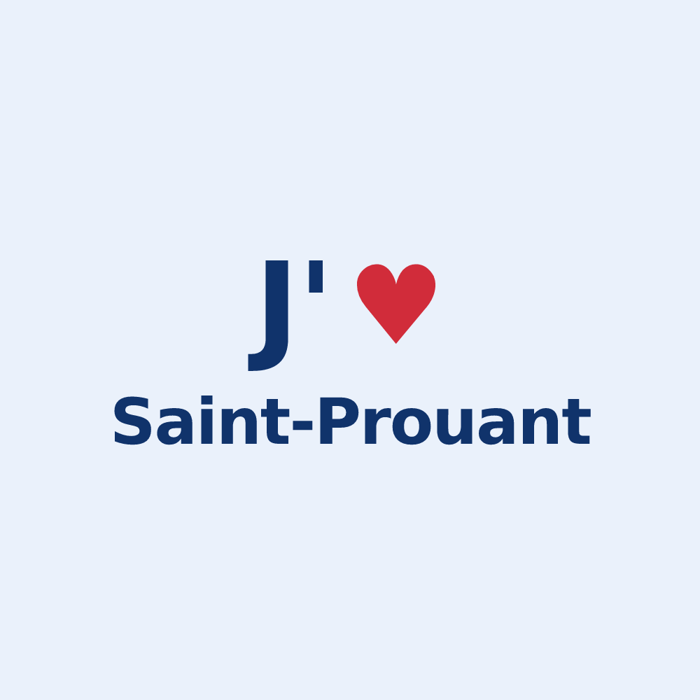 Sticker personnalisé Saint-Prouant — design J'aime Saint-Prouant
