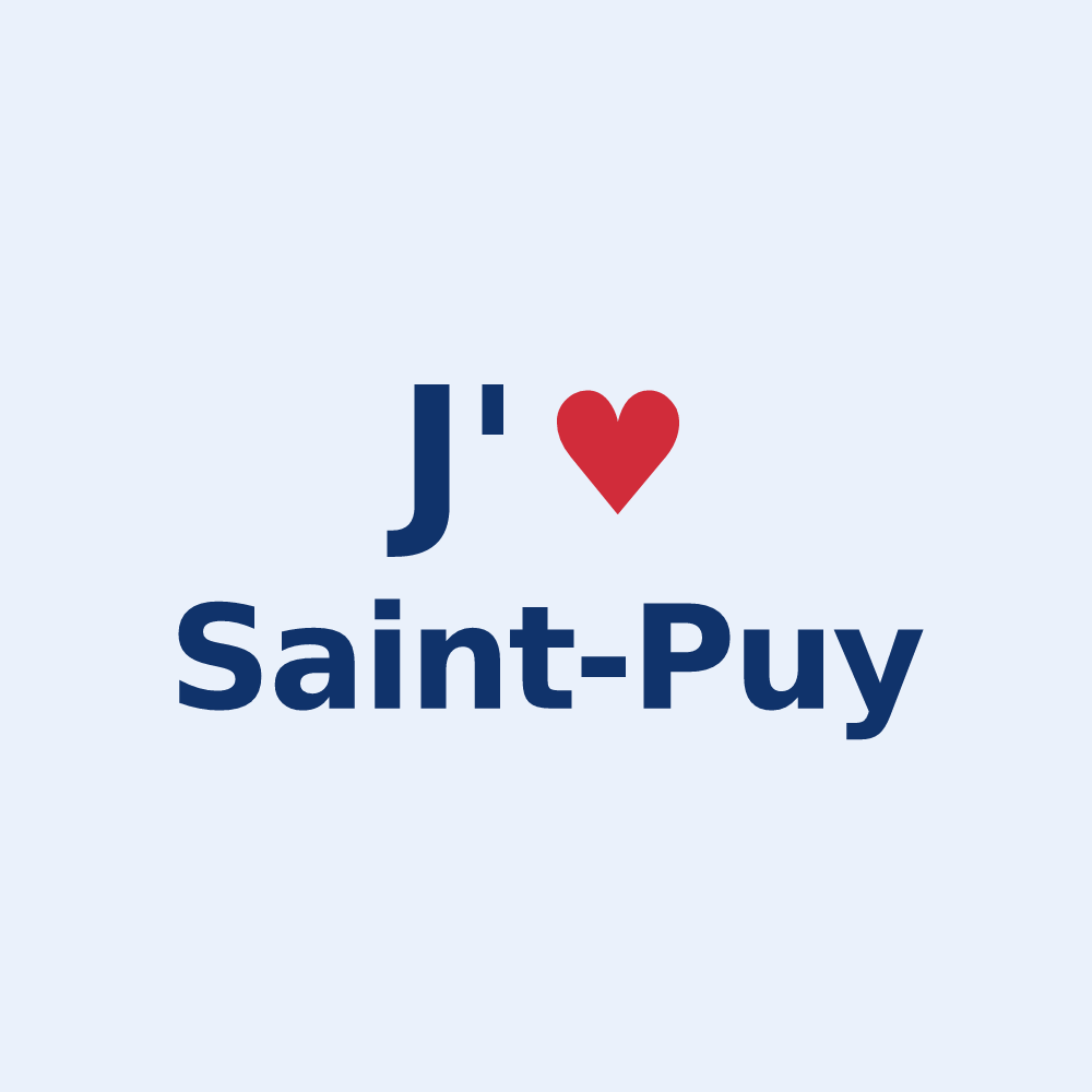 Sticker personnalisé Saint-Puy — design J'aime Saint-Puy