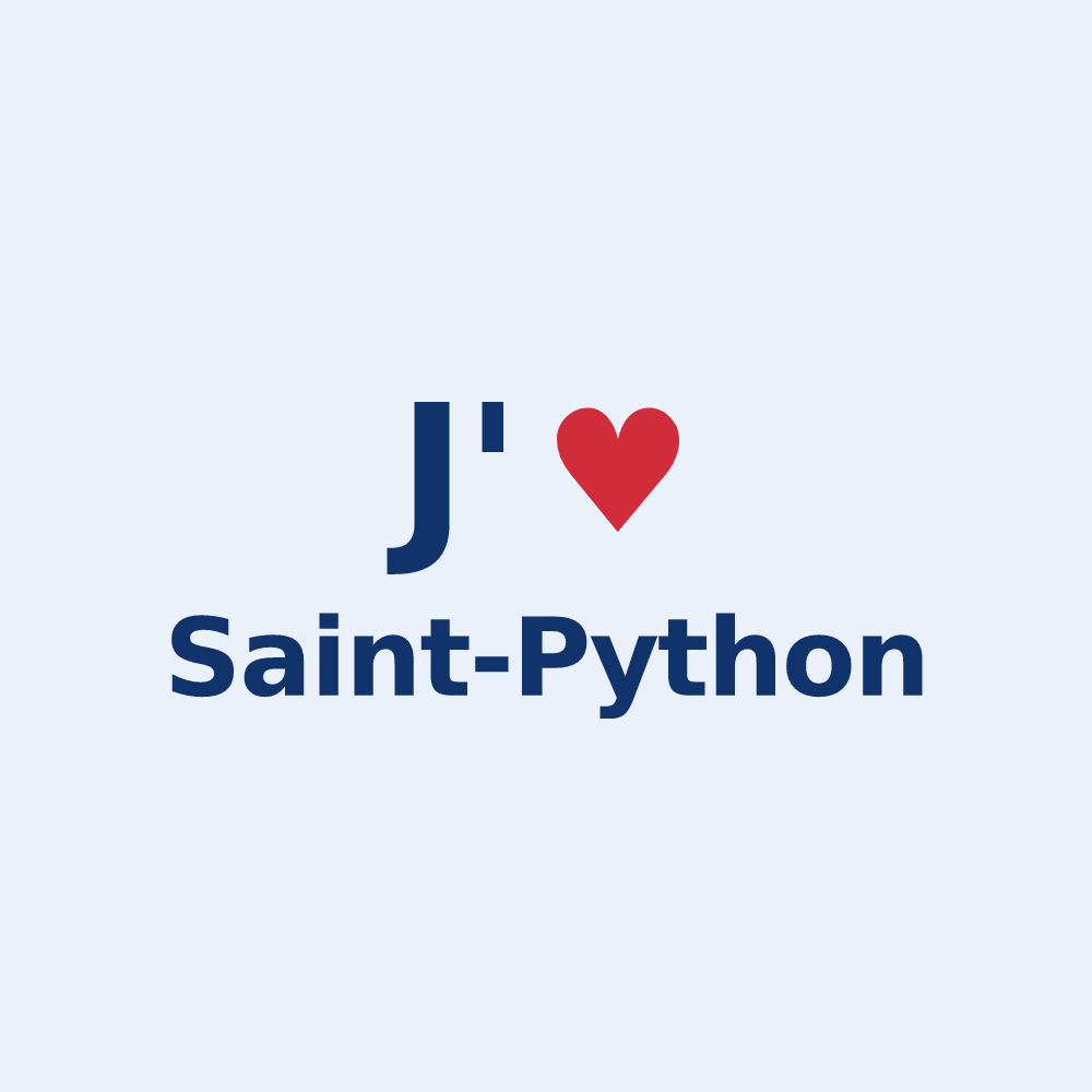 Sticker personnalisé Saint-Python — design J'aime Saint-Python