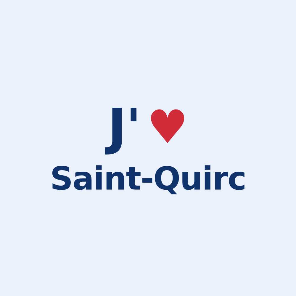 Sticker personnalisé Saint-Quirc — design J'aime Saint-Quirc