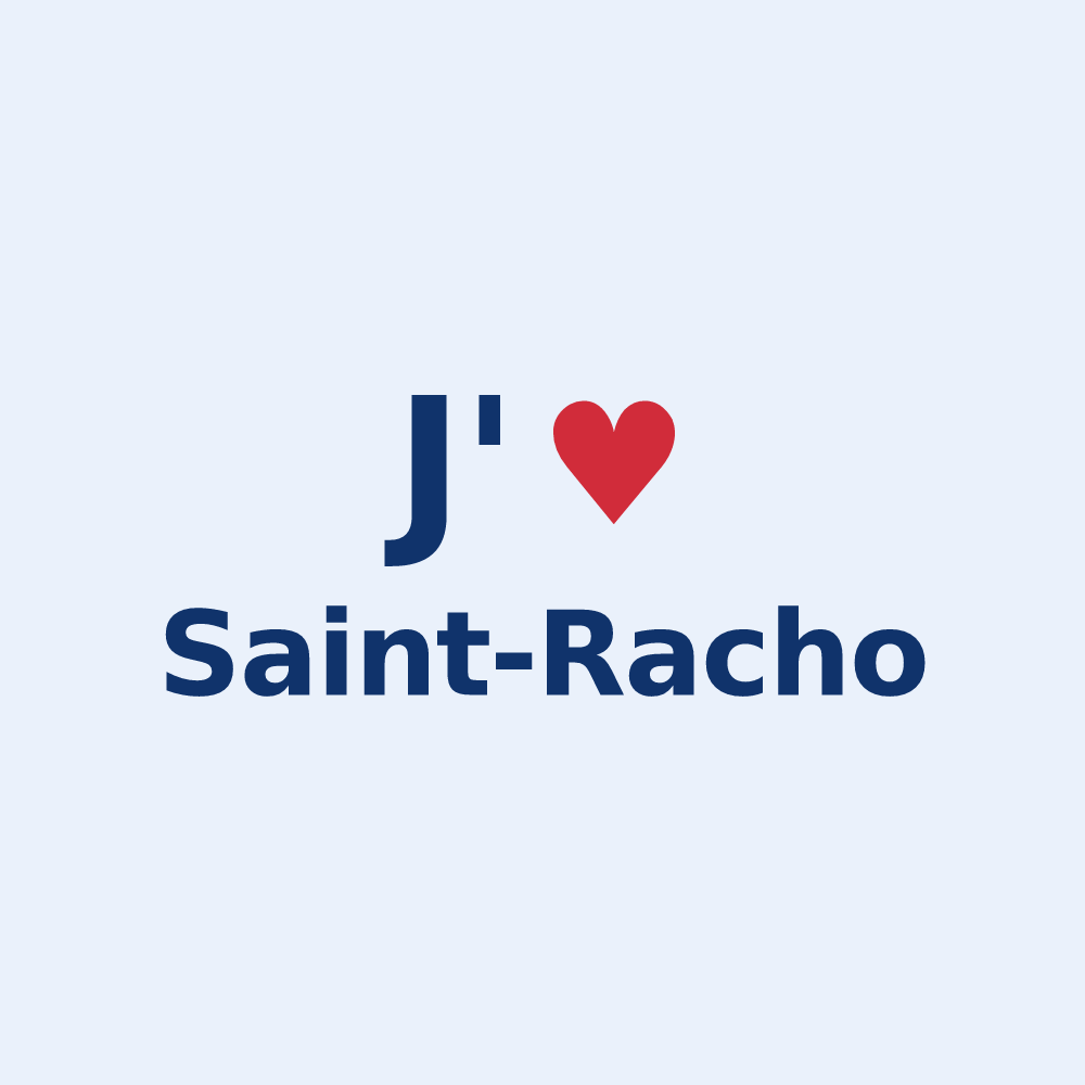 Sticker personnalisé Saint-Racho — design J'aime Saint-Racho