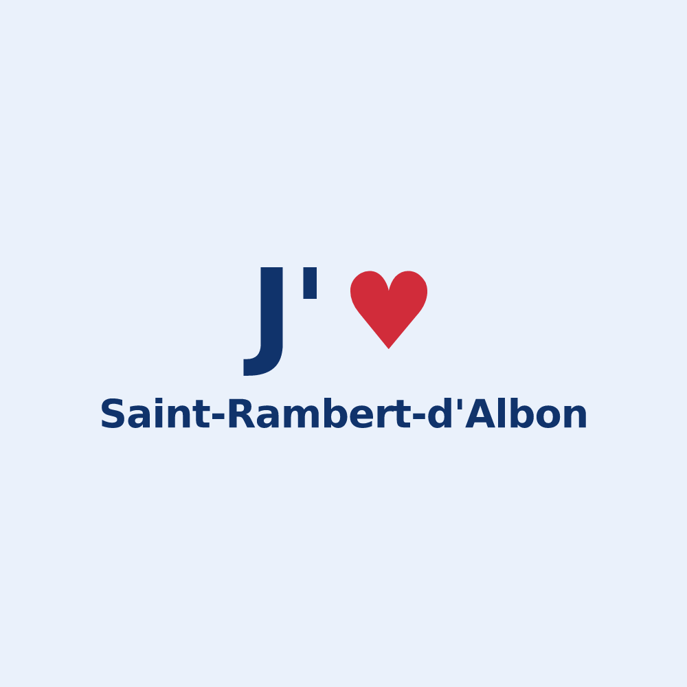 Sticker personnalisé Saint-Rambert-d'Albon — design J'aime Saint-Rambert-d'Albon