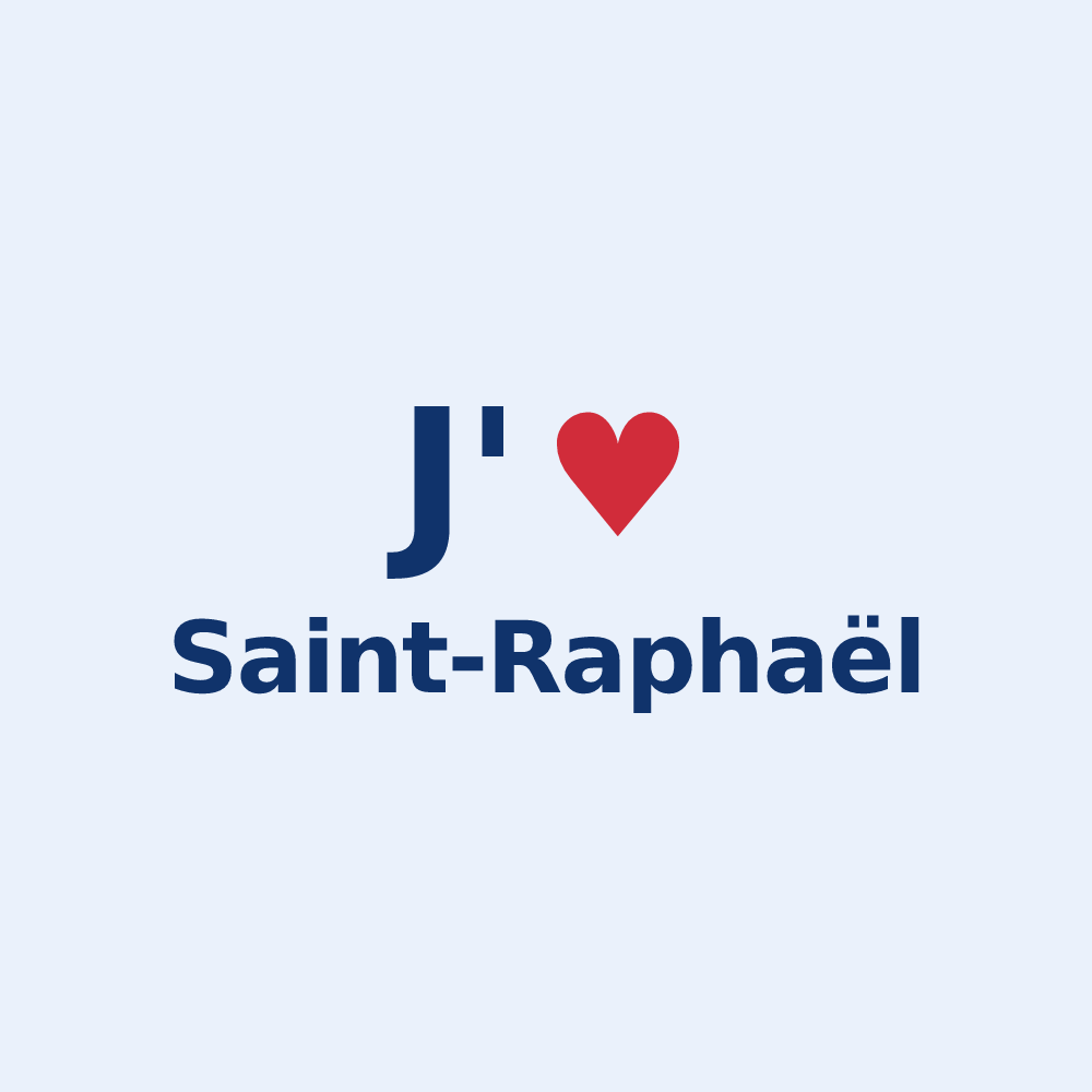 Sticker personnalisé Saint-Raphaël — design J'aime Saint-Raphaël