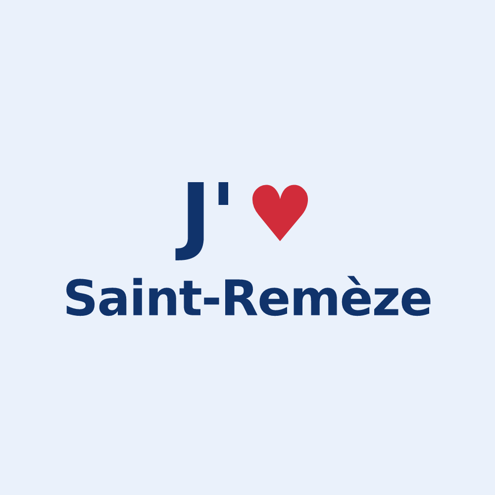 Sticker personnalisé Saint-Remèze — design J'aime Saint-Remèze