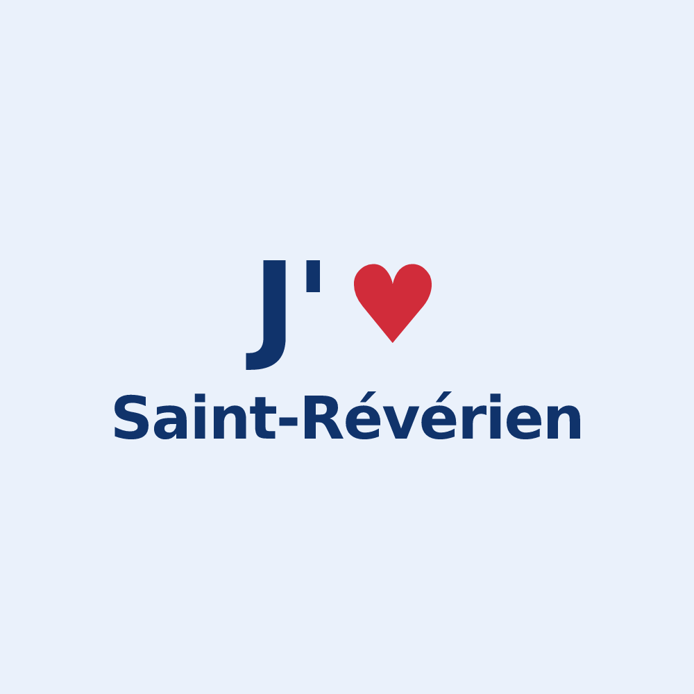 Sticker personnalisé Saint-Révérien — design J'aime Saint-Révérien
